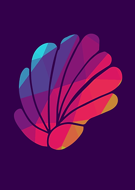 Rainbow Polygon Shell 17