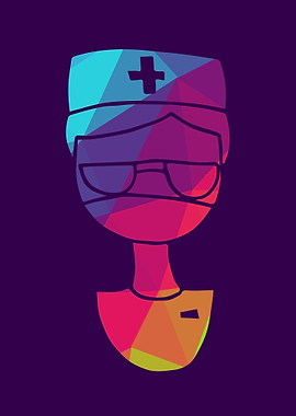 Rainbow Polygon Nurse 4