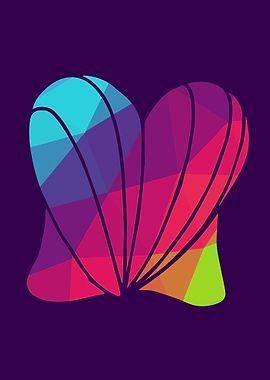 Rainbow Polygon Shell 9