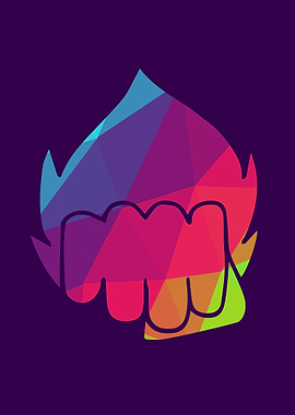 Rainbow Polygon Power 8