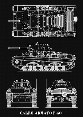 CARRO ARMATO P 40BLUEPRINT