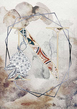 Capital Letter N Monogram