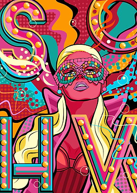 Colorful Girl Punk Hip Hop