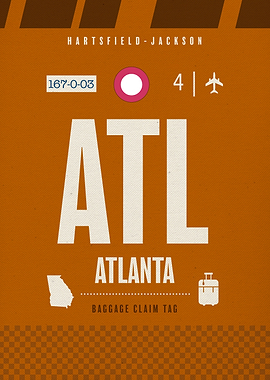 Atlanta ATL Luggage Tag