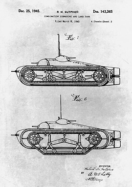 No414 Submarine and tank