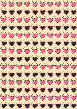 Heart and diamond pattern