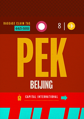 Beijing PEK Airport Tag