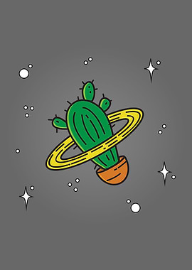 Planet Cactus Illustration