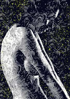 NUDE ABSTRACT PAINTING