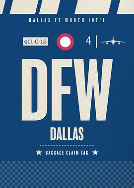 Dallas DFW Luggage Tag