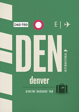 Denver DEN Luggage Tag