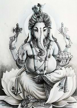 GANESHA MONOCHROME ART