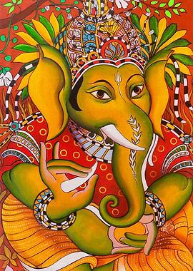 GANESHA MURAL PAINTING