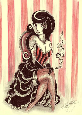 Redandblack Pin up