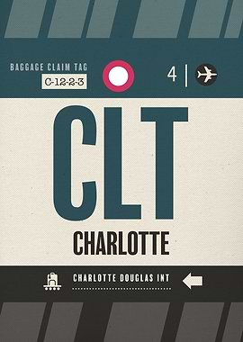 Charlotte CLT Airport Tag