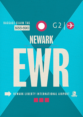 Newark EWR Airport Tag