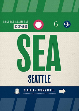 Seattle SEA Airport Tag
