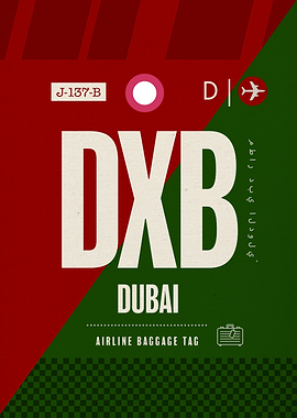 Dubai DXB Airport Code Tag