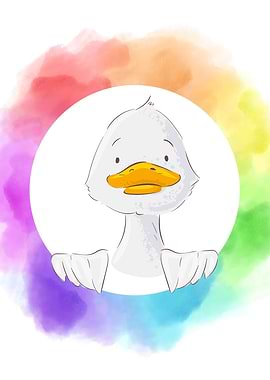 Nursery Duck Watercolor
