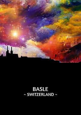 Basle Switzerland Skyline
