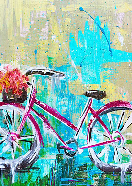 Teal Purple Bike Bicycle