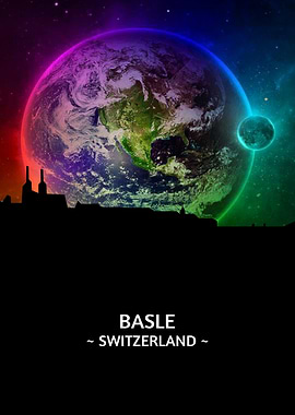 Basle Switzerland Skyline