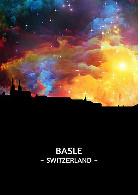 Basle Switzerland Skyline