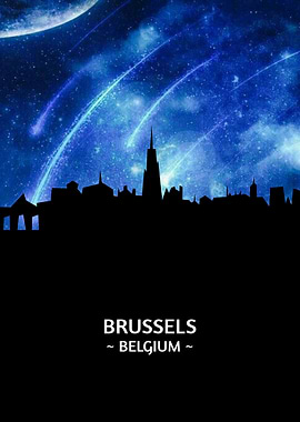 Brussels Belgium Skyline