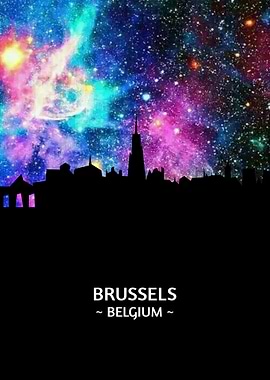 Brussels Belgium Skyline