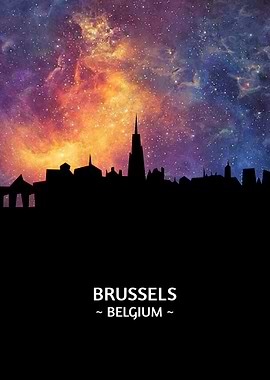 Brussels Belgium Skyline