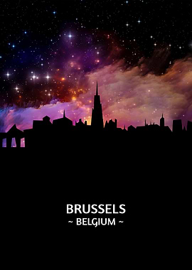Brussels Belgium Skyline