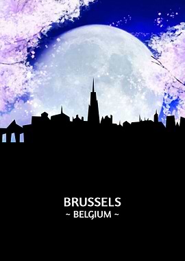 Brussels Belgium Skyline