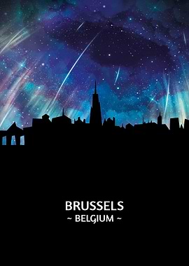 Brussels Belgium Skyline