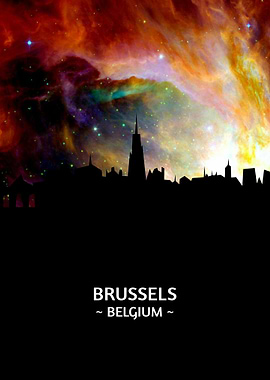 Brussels Belgium Skyline