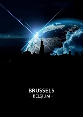 Brussels Belgium Skyline