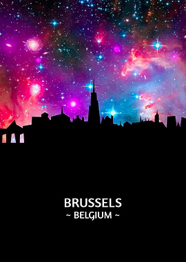 Brussels Belgium Skyline