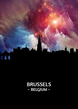 Brussels Belgium Skyline