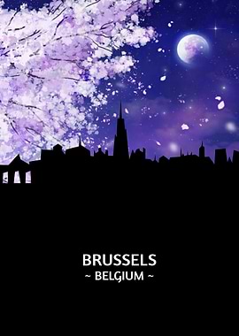 Brussels Belgium Skyline