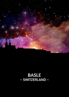Basle Switzerland Skyline