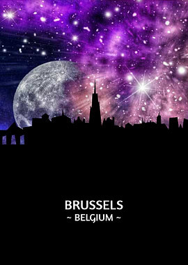 Brussels Belgium Skyline