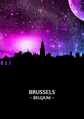 Brussels Belgium Skyline