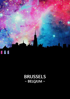Brussels Belgium Skyline