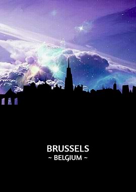 Brussels Belgium Skyline