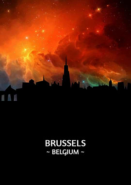 Brussels Belgium Skyline