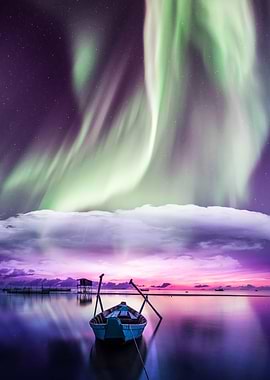 Northern Lights At Night