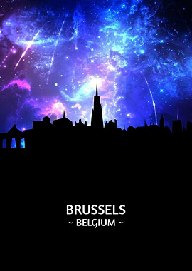 Brussels Belgium Skyline