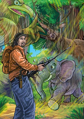 The Hunter in the jungle