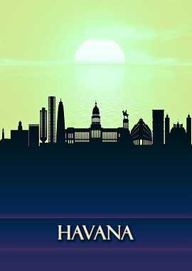 Havana City Skyline