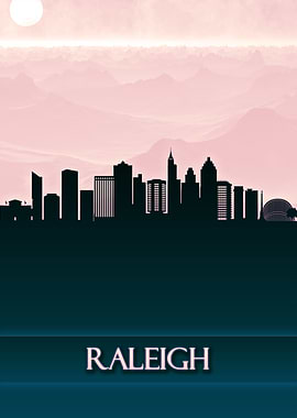 Raleigh City Skyline