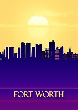 Fort Worth City Skyline